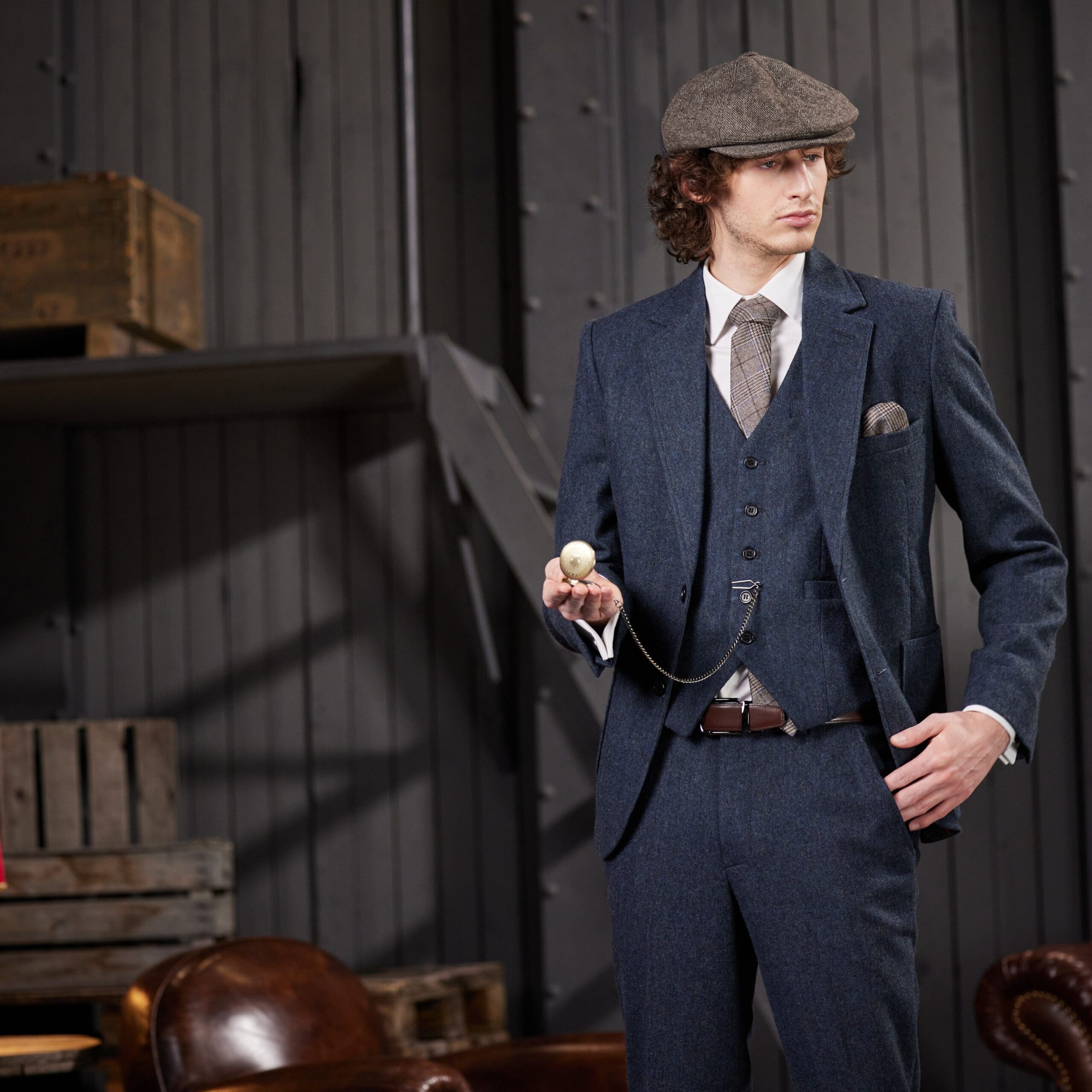 Tweed Anzug Retro Stil mieten
